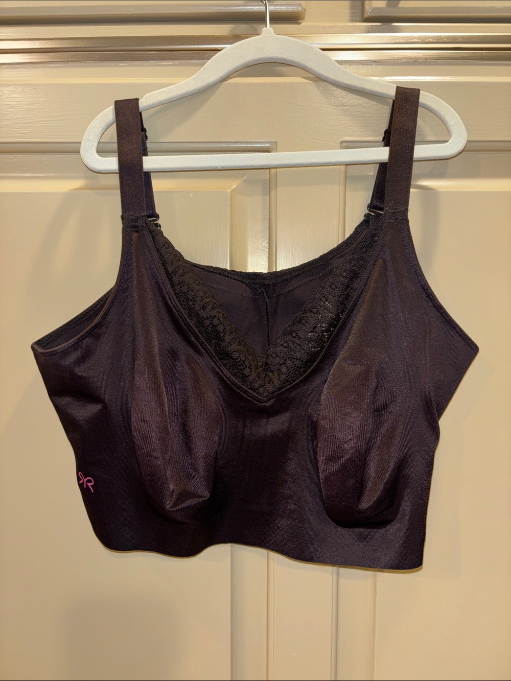 Ruby Ribbon Lace Band Demiette Bra Style 3033 Size 38 Black Support Comfort